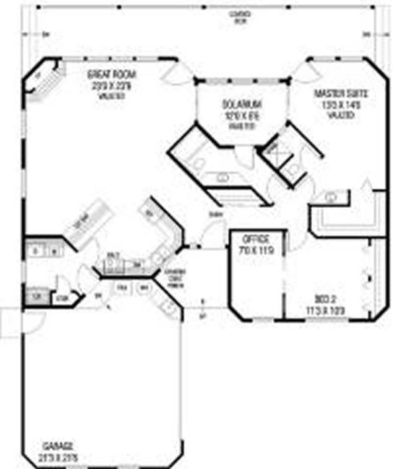 Floor Plan First Story of Country Plan #145-1543